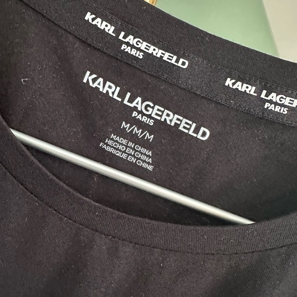 NWT! NEW! Karl Lagerfeld Paris Hotfix Choupette Embellished Cat Women T-Shirt - Picture 7 of 15